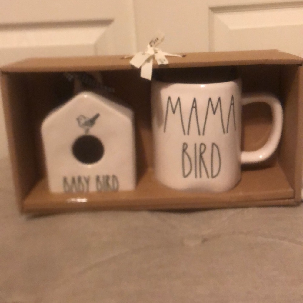 Mama bird mug and baby bird set